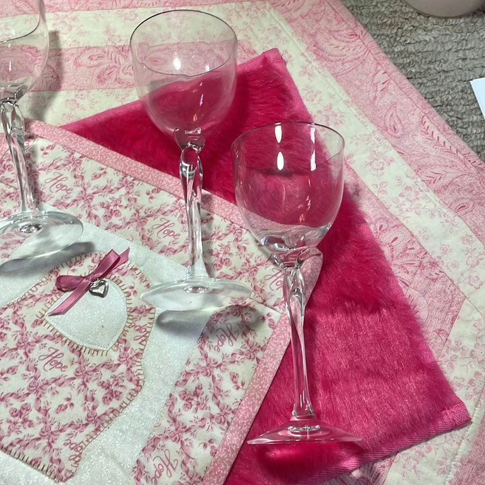 4 Replacements Lenox Expressions Shape Rhythm Wine Glasses - Picture 9 of 10
